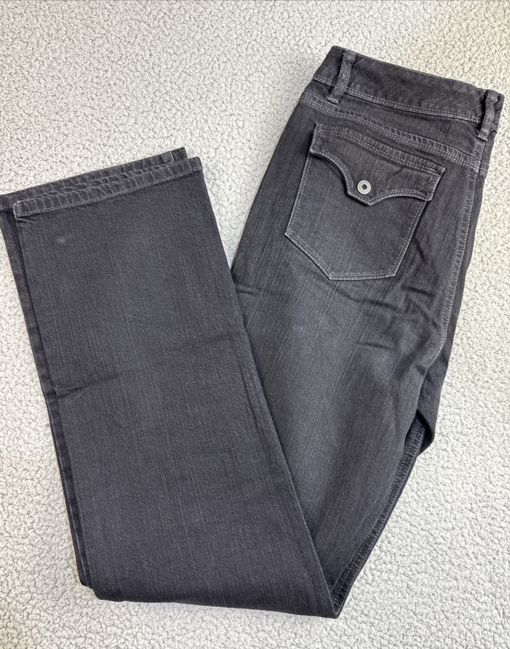 Gloria Vanderbilt Womens Jeans Slim Hip Straight Leg Size 8 Black {ACTUAL 30X32}